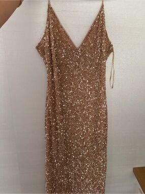Retrofete Sequin Dress in Bronze